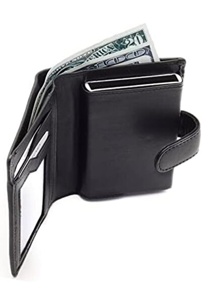 chase plus Mens Wallet, Pop Up Card Holder Wallet with Zipper Pocket, Slim Minimalist Leather RFID B