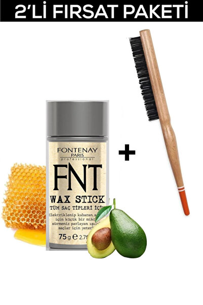 Fontenay Paris Fontenay Hair Wax Stick 75gr + Profesyonel Topuz Fırçası 3033 ...
