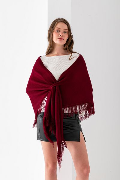 T Crazy T-Crazy Tassel Triangle Shoulder Shawl, Fashionable and Practical Knitwear Knitted Accessory, Triangle Draping Knitwear Shawl