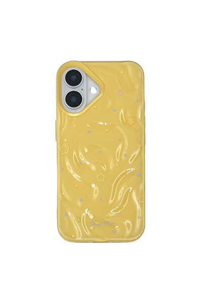 Nettech Apple iPhone 16 Uyumlu NT-N088 Desenli Arka Koruma Kılıf (Sarı) NT-114774