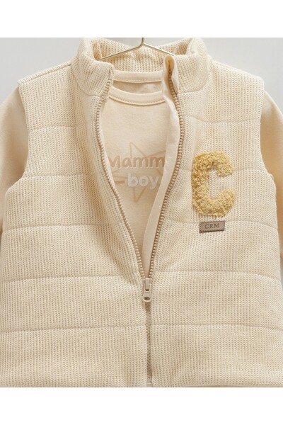 Caramell 100% Cotton Baby Boy 3-Piece Knitwear Set