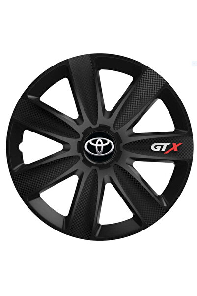 OEM Set de 4 capace de roți GTX Carbon Black R16, pentru Toyota