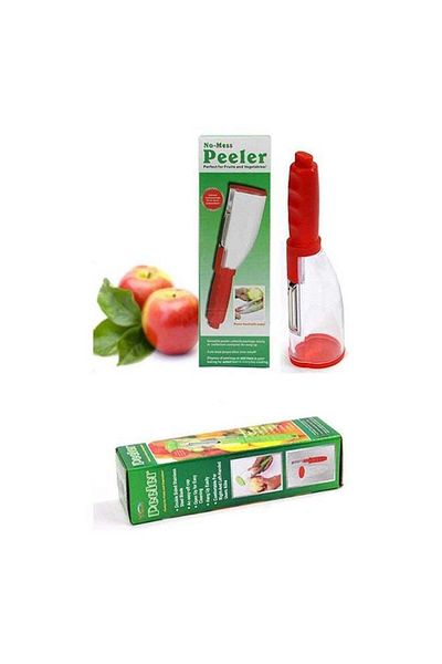 Raffine Vegetable Peeler With Container Storage Box Red 20x3cm