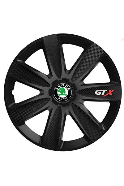 OEM Set de 4 capace pentru roți GTX Black Carbon Skoda, R17