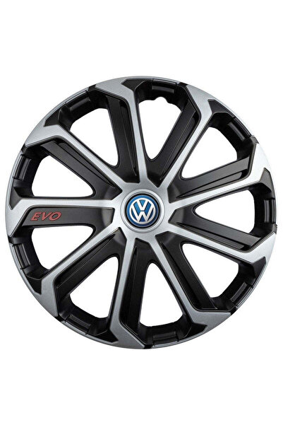 OEM Set de 4 capace de jantă Evo gri-negru R15, pentru Volkswagen