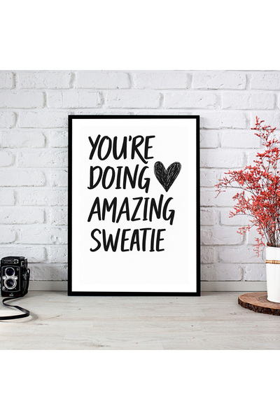 woodsia Tablou cu poster din lemn MDF cu aspect de cadru dintr-o singură buca...