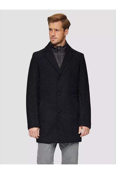 s.Oliver Men's wool blend coat, double-breasted