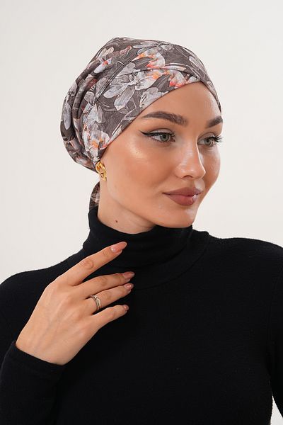 MAG FASHİON Patterned Hijab Cross Swimming Cap Sea Pool Sports Cap Daily Use Hijab Swimsuit Shawl