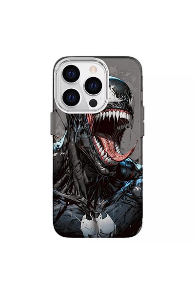 Turkuaz iPhone 14 Pro Max Compatible Venom Design Luxury Silicone Case
