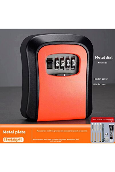 Choice Orange large Key Keeper Combination Lock Wall Mounted Waterproof 4 Dig...