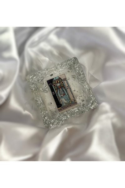 Milo Art The High Priestess High Priestess Tarot Card Silver Leafed Epoxy Ashtray Ashtray