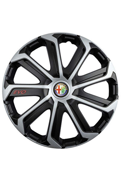 Autohelix MSA Set de 4 capace de jantă Evo gri-negru R15, pentru ALFA ROMEO