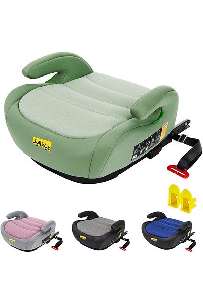 Jovikids I-Size Booster Seat for Car with ISOFIX, 125-150cm (Group 2/3, 6-12 Years), Portable Car Se