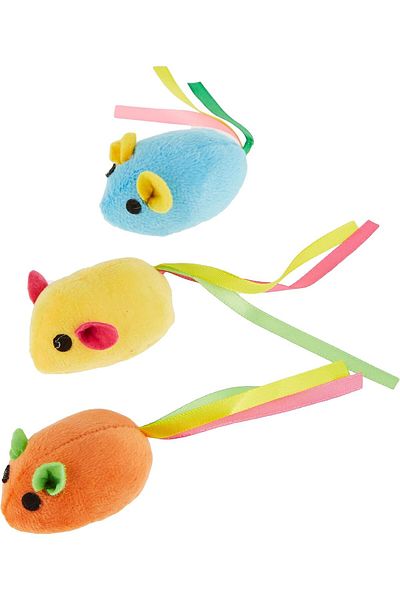Duvo Terry Mouse With Ribbon Tail 3pcs