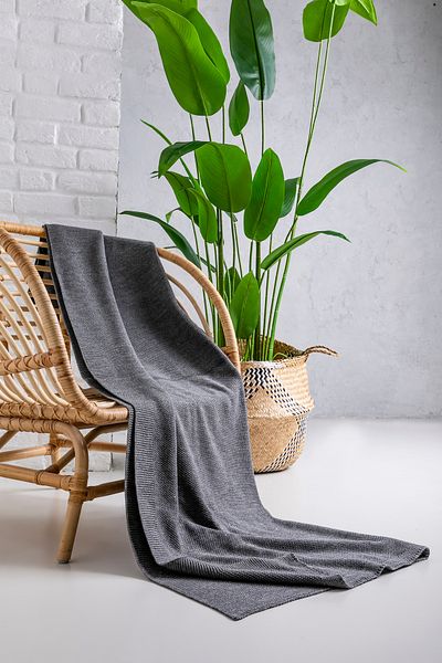 T Crazy T-Crazy Honeycomb Pattern Knitwear Tv Blanket, Knitwear Sofa Accessory Tv Blanket, Soft Textured