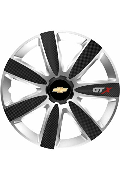 OEM Set de 4 capace de jantă GTX Carbon Gri-Negru R15, pentru Chevrolet