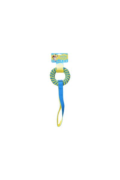 Duvo Supa Nylon Tug Hoop 50 x 15cm - Blue/Yellow