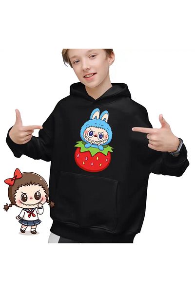OEM Labubu Children's Sweatshirt for Boys Strawberry