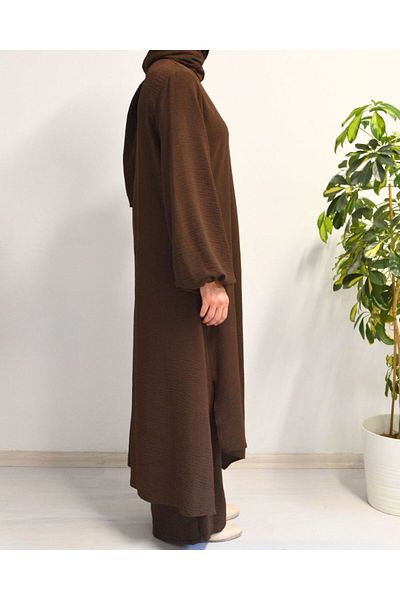 Bilenler Women's Aerobin Fabric 3 Piece Set – Tunic, Trousers and Shawl- Hijab Clothing