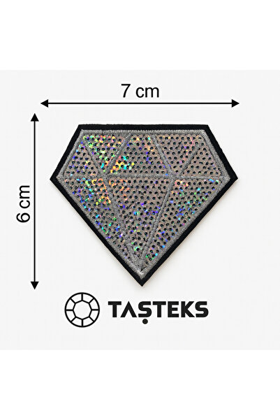 Taşteks Ütülenebilen veya Sticker Olarak Kullanılabilen Gümüş Işıltılı Elmas ...