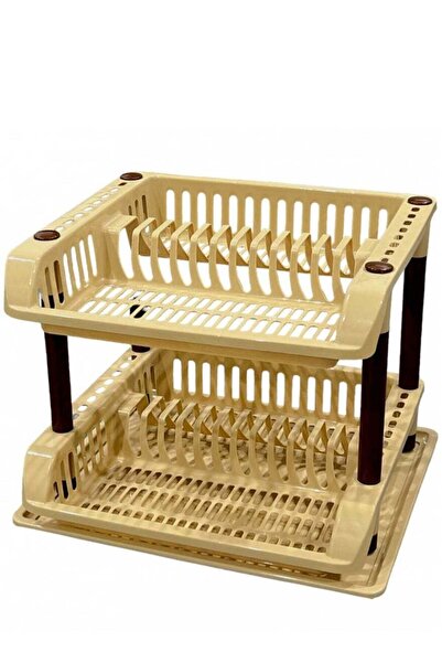 co arma رف تجفيف الأطباق ومصفاة الأطباق العامة ذات الطبقتين