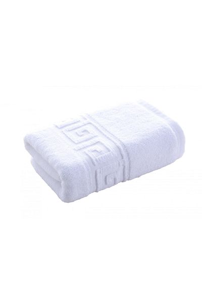 OEM Premium Hotel Towel - Andronia Towels, 70x140 cm, White, 100% Cotton, 600g/m², Greek Pattern