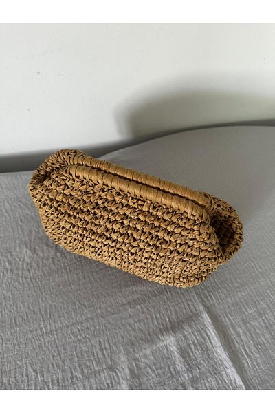 İLMEKSTYLE hand knitted straw bag