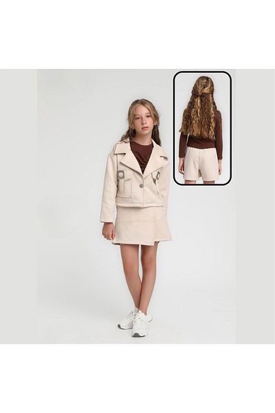 jadeer Escabel Girl's Shorts Skirt Beige 36070