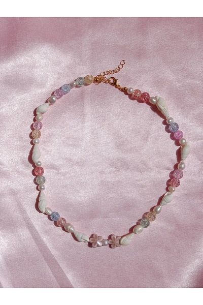 Reorah Collection Bloom Shell Beaded Necklace