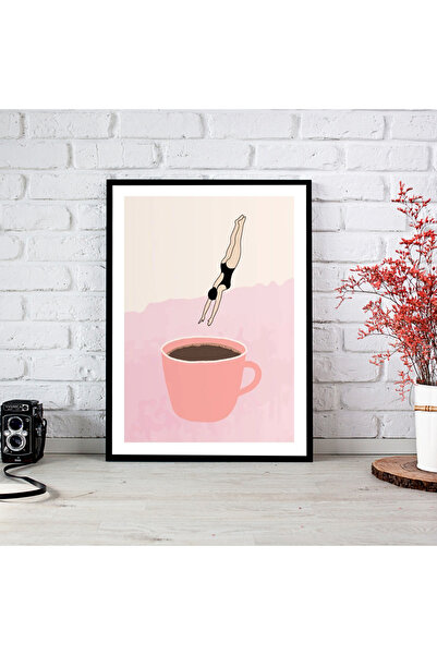 woodsia Tablou cu poster din lemn MDF cu aspect de cadru dintr-o singură buca...