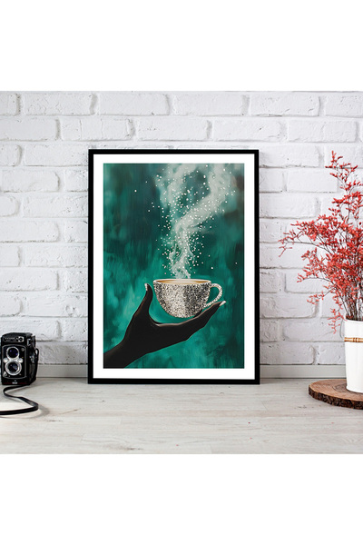 woodsia Tablou cu poster din lemn MDF cu aspect de cadru dintr-o bucată CF TE...