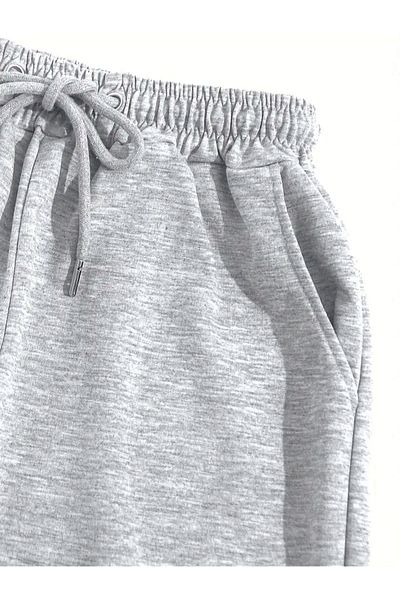 HOFFNUNG Full Sweatshirt Monaliza Woman Face Gray Printed Tracksuit Set