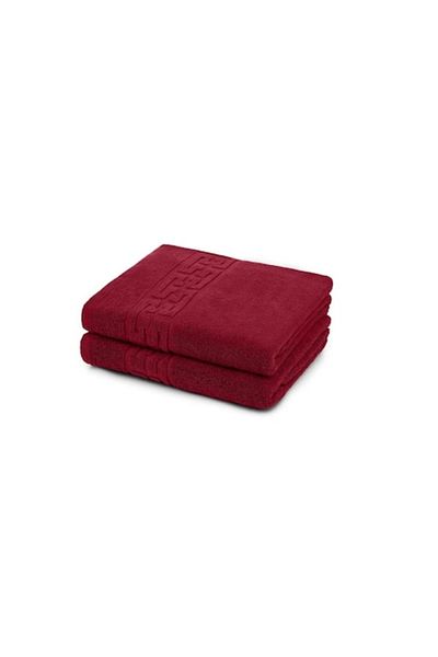 E EFRALL Set 3 face towels 50x90, 550g, hotel model Greek, Bordeaux