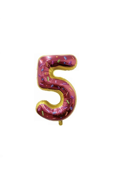 SDX Market Balon folie metalică, Numărul 5, 80 cm, Multicolor