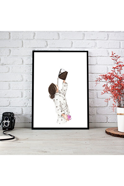 woodsia Tablou cu poster din lemn MDF cu aspect de cadru dintr-o singură buca...