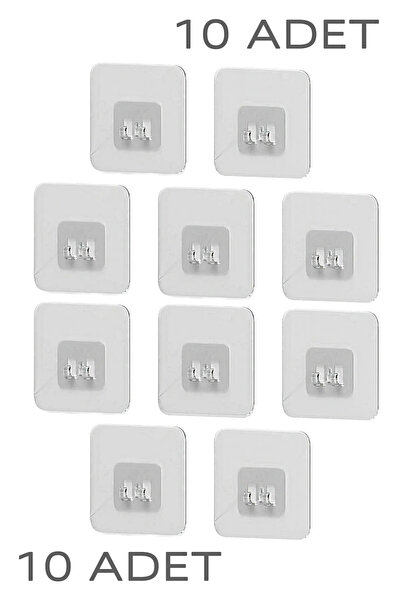 EcoVibe 10 Adet Kendinden Yapışkanlı Köşe Rafı Banyo Rafı Duş Rafı Raf Tutucu