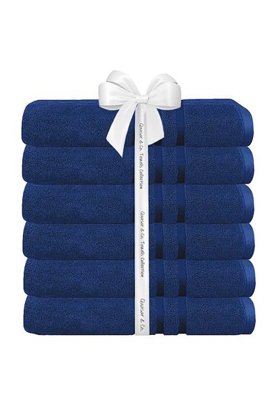 Quasar & Co. Set 6 Bath Towels Quasar & Co., 100% Cotton, 450 g/m², 50 x 90 cm, Royal Blue