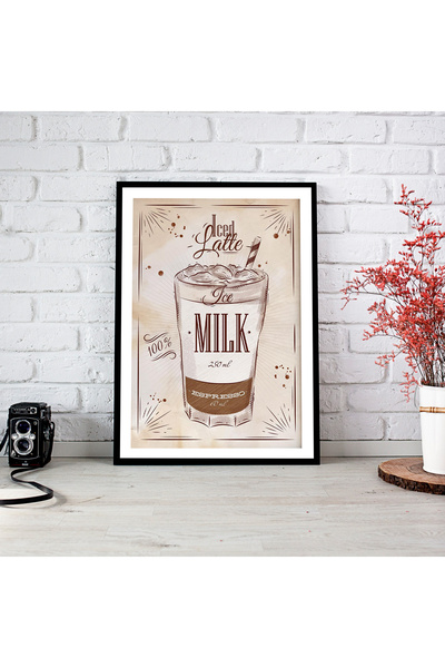 woodsia Tablou cu poster din lemn MDF cu aspect de cadru dintr-o singură buca...