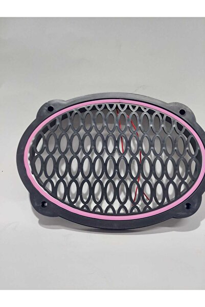 Genel Markalar PEMBE-Oval neon led ışıklı hoparlör kapağı çiftli