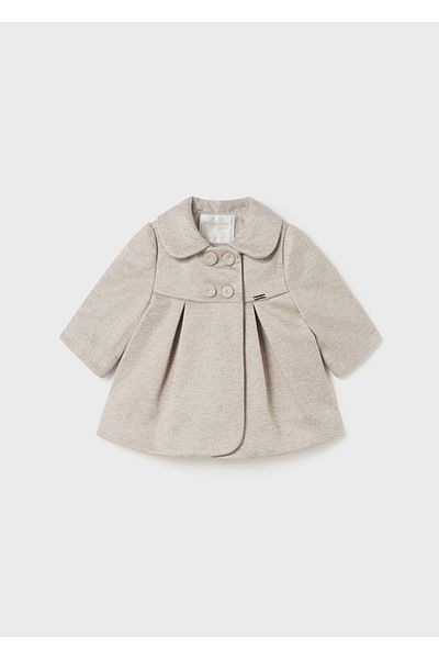 MAYORAL Winter Baby Girl Fabric Coat Jacket Cream