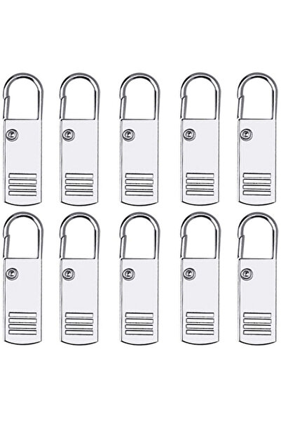 Choice14 silvery-10pcs 5/10PC Zipper Slider Puller Instant Zipper Repair Kit ...