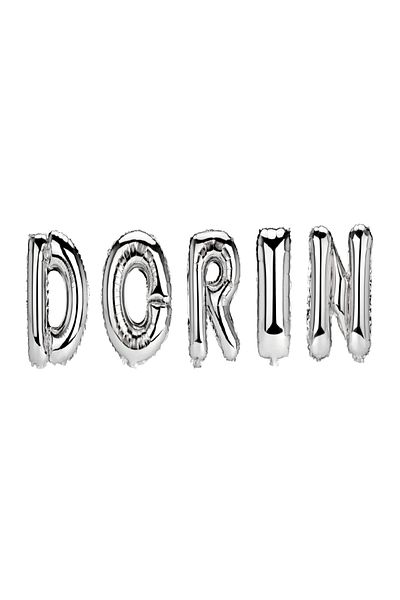 SDX Market Dorin Name Balloon Set, Silver, 40 cm