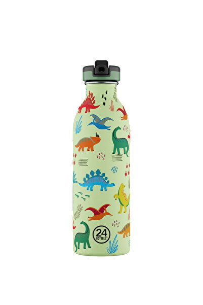 24 Bottles Kids Bottle Jurassic Friends Paslanmaz Çelik Çocuk Su Matarası 500 ml