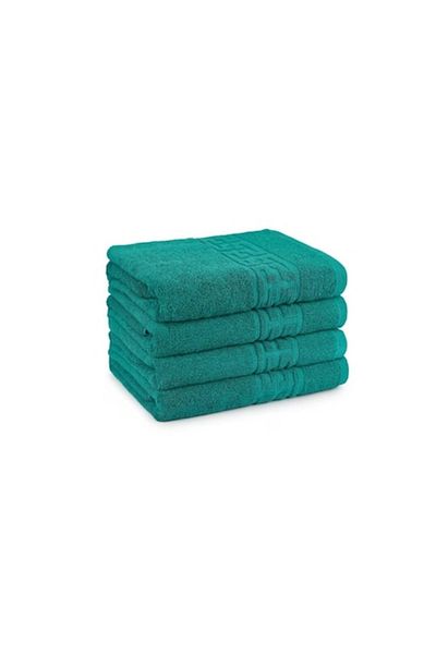 E EFRALL Set 10 face towels 50x90, 550g, hotel style, Greek model - green