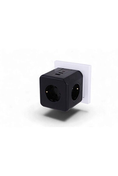 Badem10 3 Prizli 2 USB + 1 Type-C Çocuk Termal Kısa Devre Akım Korumalı Topraklı Golyat Grup Şarj Fiş Priz