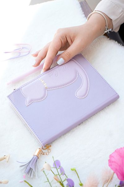 Victoria's Journals Zippered with Pocket. Notebook with Snap Vegan Cover 13X18 Cm.100 Gr. Striped