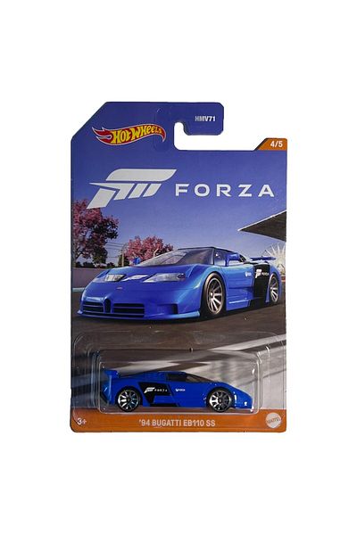 HOT WHEELS Die-Cast Model 94 Bugatti EB110 SS Forza, Blue, 1:64 Scale