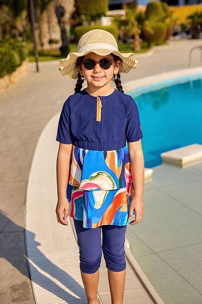 Marina Upf50+ Sun Protection Girl's Swimsuit Set – C2506