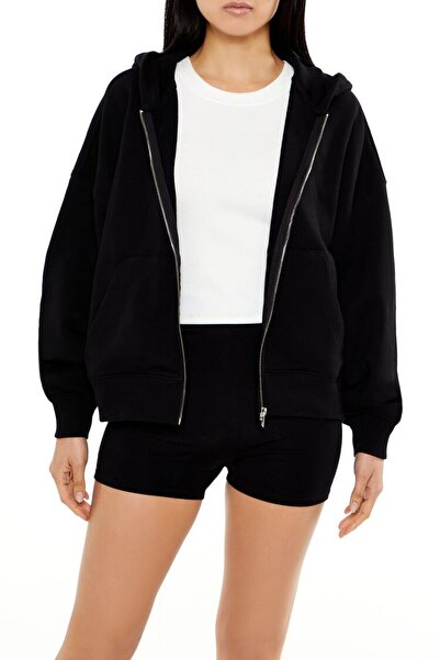 Forever 21 Kapüşonlu Fermuarlı Sweatshirt