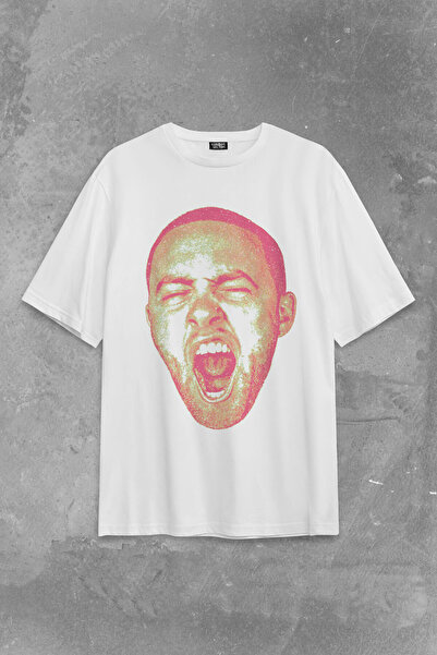 Kendim Seçtim Tricou alb oversize Mac Miller cu imprimeu Rap Hip Hop